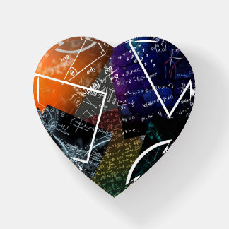 Mathematical Equations Heart Paperweight