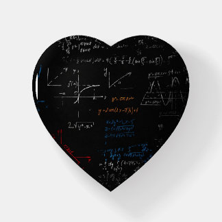 Mathematical Equations Heart Paperweight