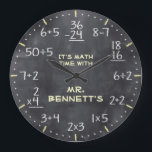 Mathematical Equations Personalizable Clock<br><div class="desc">A unique mathematical equations chalkboard personalizable decorative wall clock. A great addition to any home,  school or office. Also makes a great gift idea for any teacher or professor.</div>