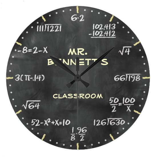 Mathematical Equations Personalizable Clock