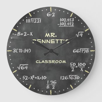 Mathematical Equations Personalizable Clock by NiceTiming at Zazzle