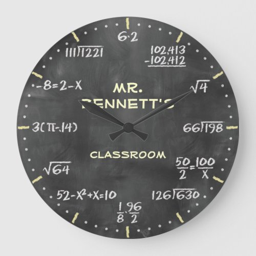 Mathematical Equations Personalizable Clock