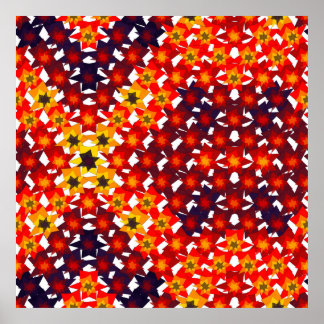 Mathematical Floral Pattern  Poster