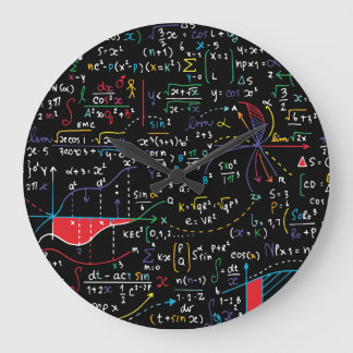 Mathematical geometry student teacher large clock