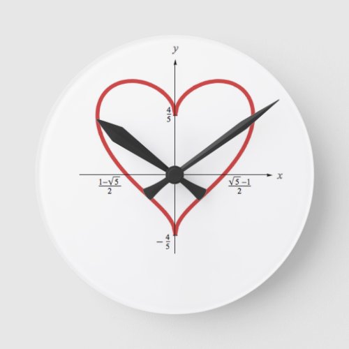 Mathematical heart round clock