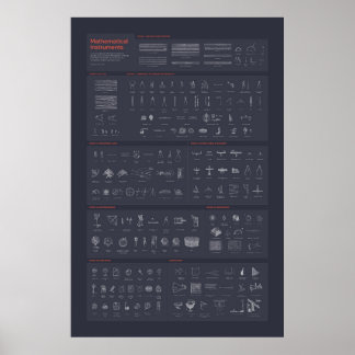 Mathematical Instruments - Dark Poster
