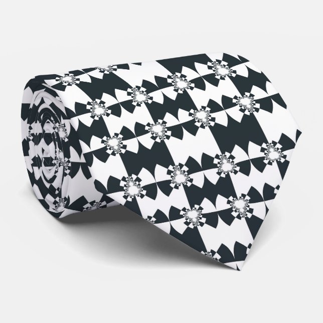 Mathematical pattern - full sets of Mandelbrot Neck Tie (Rolled)