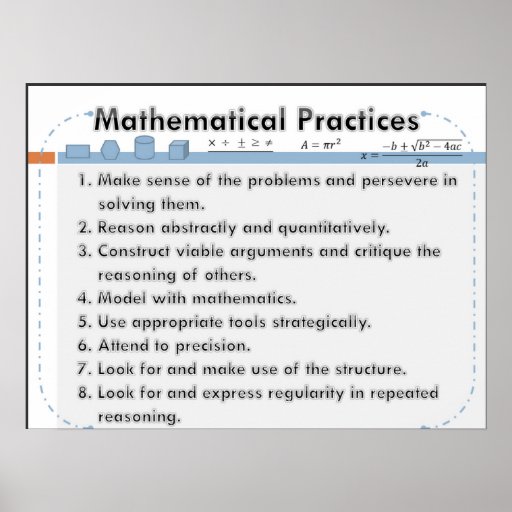 Mathematical Practices Poster Zazzle Mathematical Practices Poster Zazzle