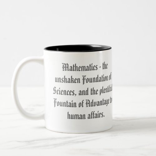 Mathematical Quotes Two_Tone Coffee Mug