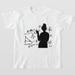 Mathematical  T-Shirt<br><div class="desc">Shadow image of matmaticion and math signs. Great for back to school style.</div>