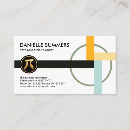 Mathematical Tangent Shapes Engineering Business Card