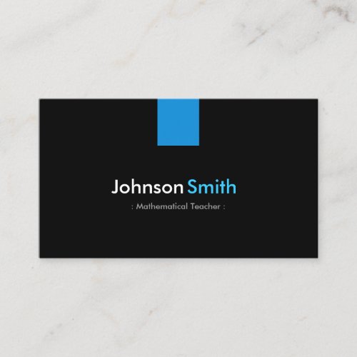 Mathematical Teacher Modern Aqua Blue Business Card Template