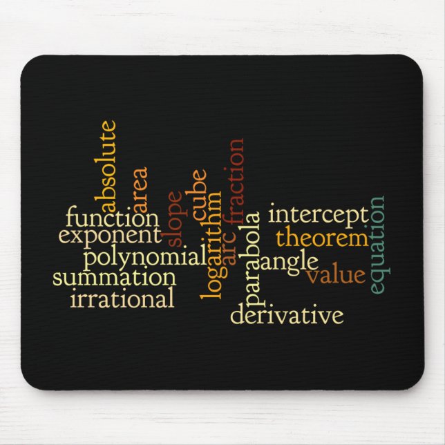 Mathematical Terms Mousepad (Front)
