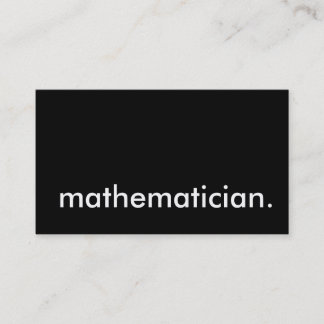 mathematician. business card