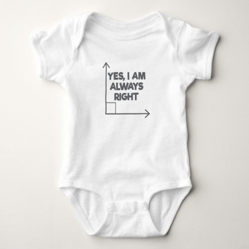 Mathematician Engineering Yes Am Always Right Math Baby Bodysuit
