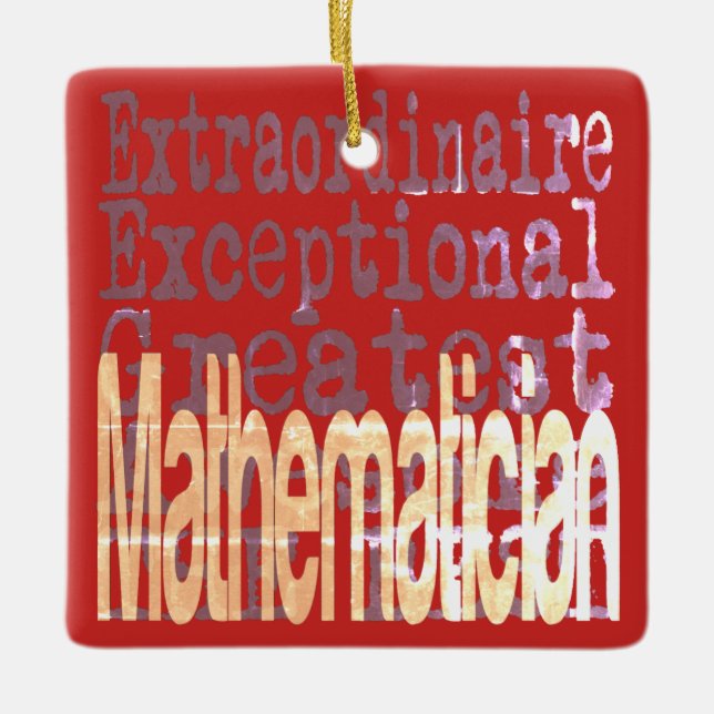 Mathematician Extraordinaire Ceramic Ornament (Front)