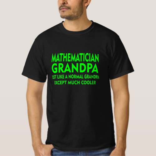 Mathematician Grandpa Funny Math T_Shirt