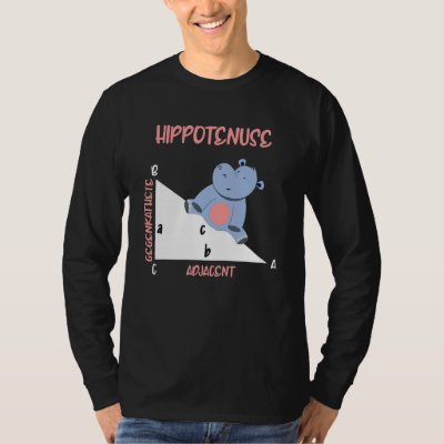 Mathematician Hippotenuse Hippo Triangle T-Shirt