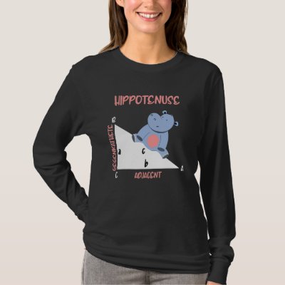 Mathematician Hippotenuse Hippo Triangle T-Shirt