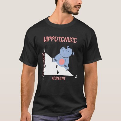 Mathematician Hippotenuse Hippo Triangle T-Shirt
