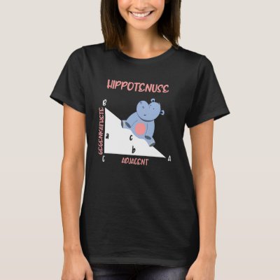 Mathematician Hippotenuse Hippo Triangle T-Shirt