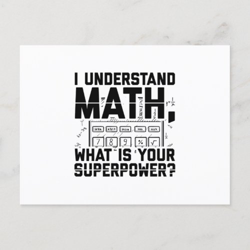 Mathematician  Math Teacher Students Gift Idea Postcard