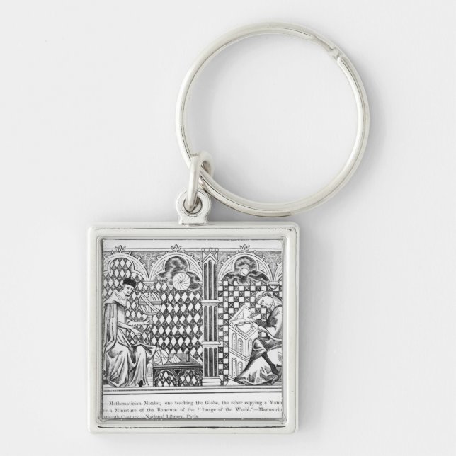 Mathematician Monks: one teaching the Globe Keychain (Front)