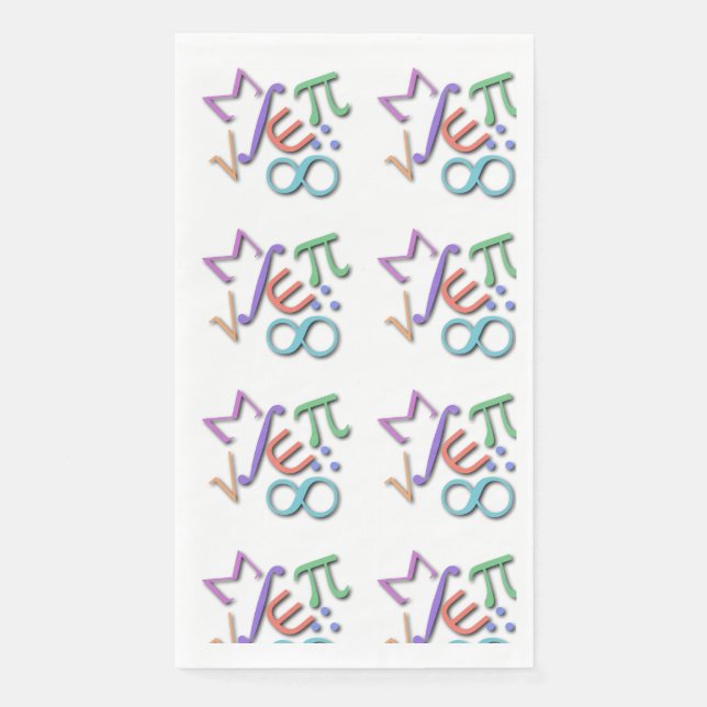 "mathematician" paper guest towels (Front)