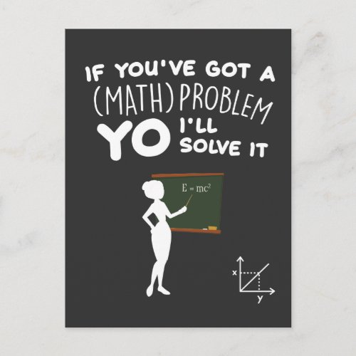 Mathematician Problem Solver Math Teacher Wife Postcard