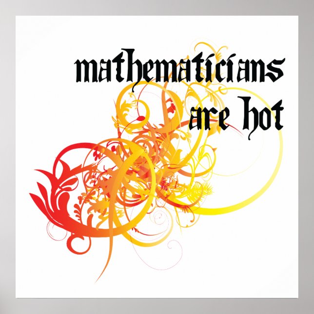 Mathematicians Are Hot Poster (Front)
