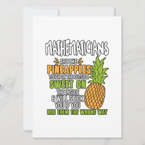 Mathematicians Are Like Pineapples Holiday Card