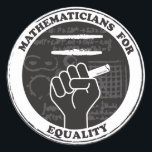 Mathematicians for Equality Stickers<br><div class="desc">Show you care with these stickers for mathematicians and math lovers. Proceeds will be donated to Bridge to Enter Advanced Mathematics (BEAM),  a nonprofit devoted to creating pathways for underserved students to become scientists,  mathematicians,  engineers,  and computer scientists.</div>
