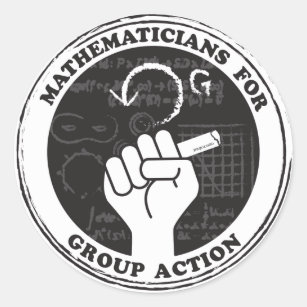 Mathematicians for Group Action Stickers