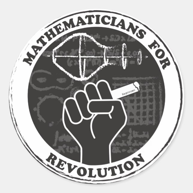 Mathematicians for Revolution Stickers (Front)