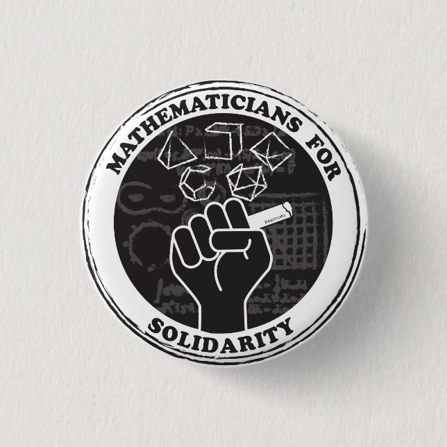 Mathematicians for Solidarity Button (Front)