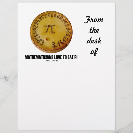 Mathematicians Love To Eat Pi (Pi On A Pie)