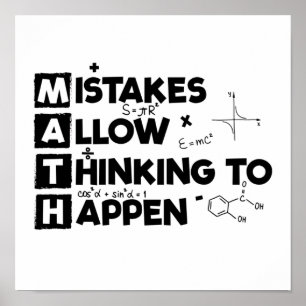 Mathematicians Students Maths Mathematics Gift Poster