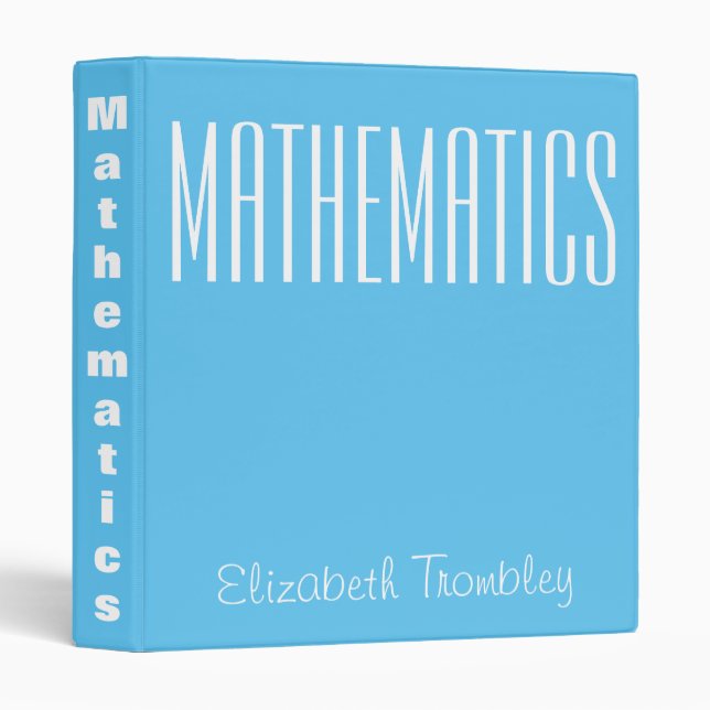 Mathematics 3 ring binder (Front/Spine)