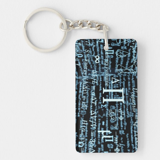 Mathematics Algebra Design Keychain (Front)