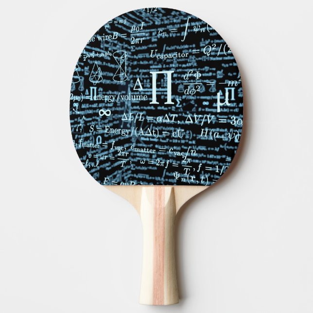 Mathematics Algebra Design Ping Pong Paddle (Front)