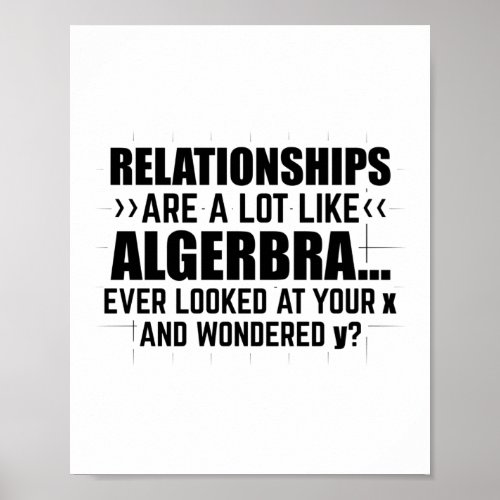 Mathematics Algebra  Mathematician Math Gifts Poster