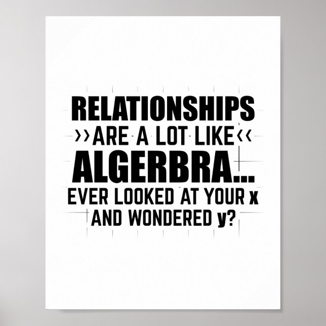 Mathematics Algebra | Mathematician Math Gifts Poster (Front)