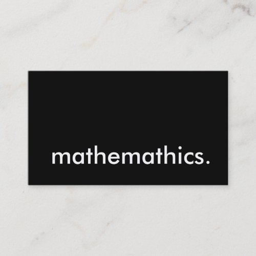 mathematics. business cards