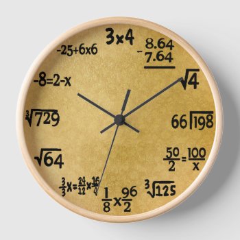 Mathematics Clock by Pir1900 at Zazzle