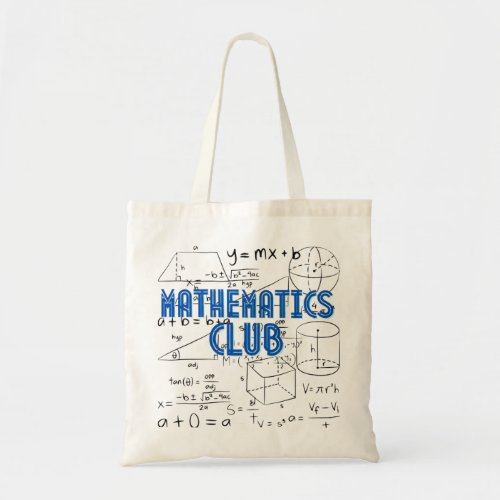 mathematics club tote bag