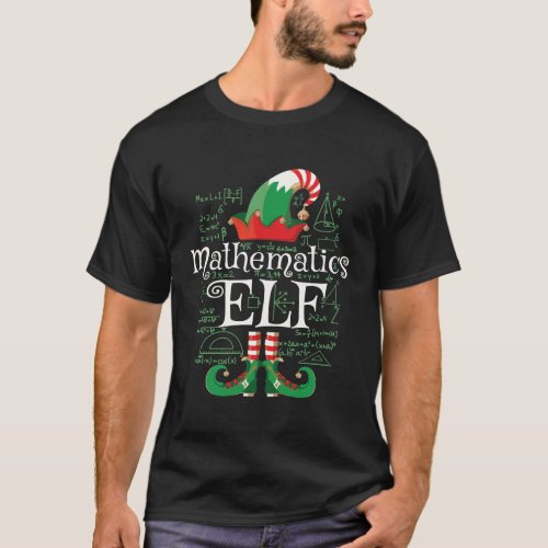 Mathematics Elf Shirt Gift Funny Matching Xmas Mat