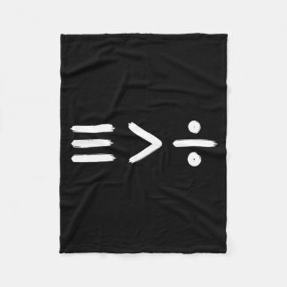 Mathematics Equality > Division Math Symbol Sta Fleece Blanket