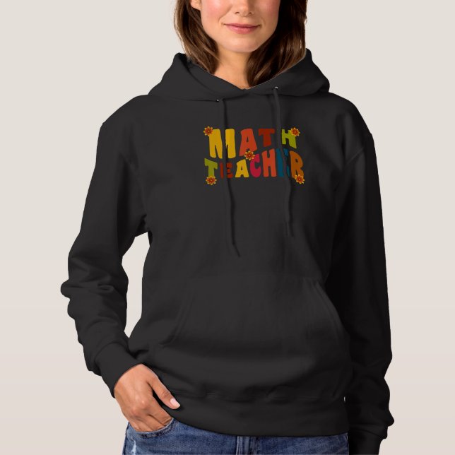 Mathematics Equation Back To School Retro Math Tea Hoodie (Front)