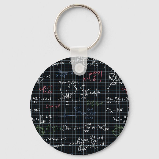 Mathematics Equation for Math Geek Teacher Student Keychain (Front)