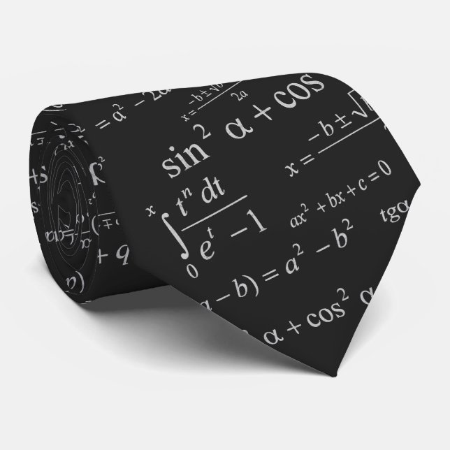Mathematics Equation for Math Geek Teacher Student Neck Tie (Rolled)